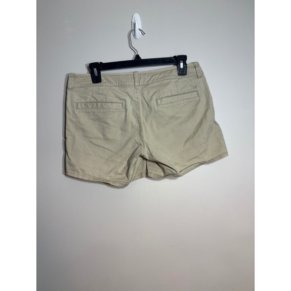 American Eagle Outfitters Womens‎ Midi Shorts Khaki Tan Chino Cotton Size 4 - Picture 4 of 4
